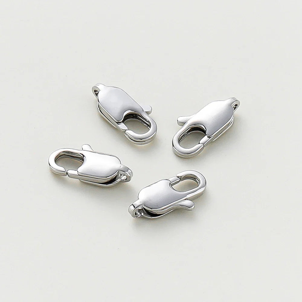 10pcs/lot 14K 18K Gold Plated Lobster Clasps Jump Rings End Chain Connector Hooks For DIY Necklace Bracelet Making Components Vera Lux