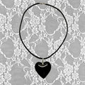 Big Red Glass Heart Pendant Black String Necklace For Women Pink Green Red AB Purple Crystal Stone Lovely Y2K Pendant Jewelry Vera Lux