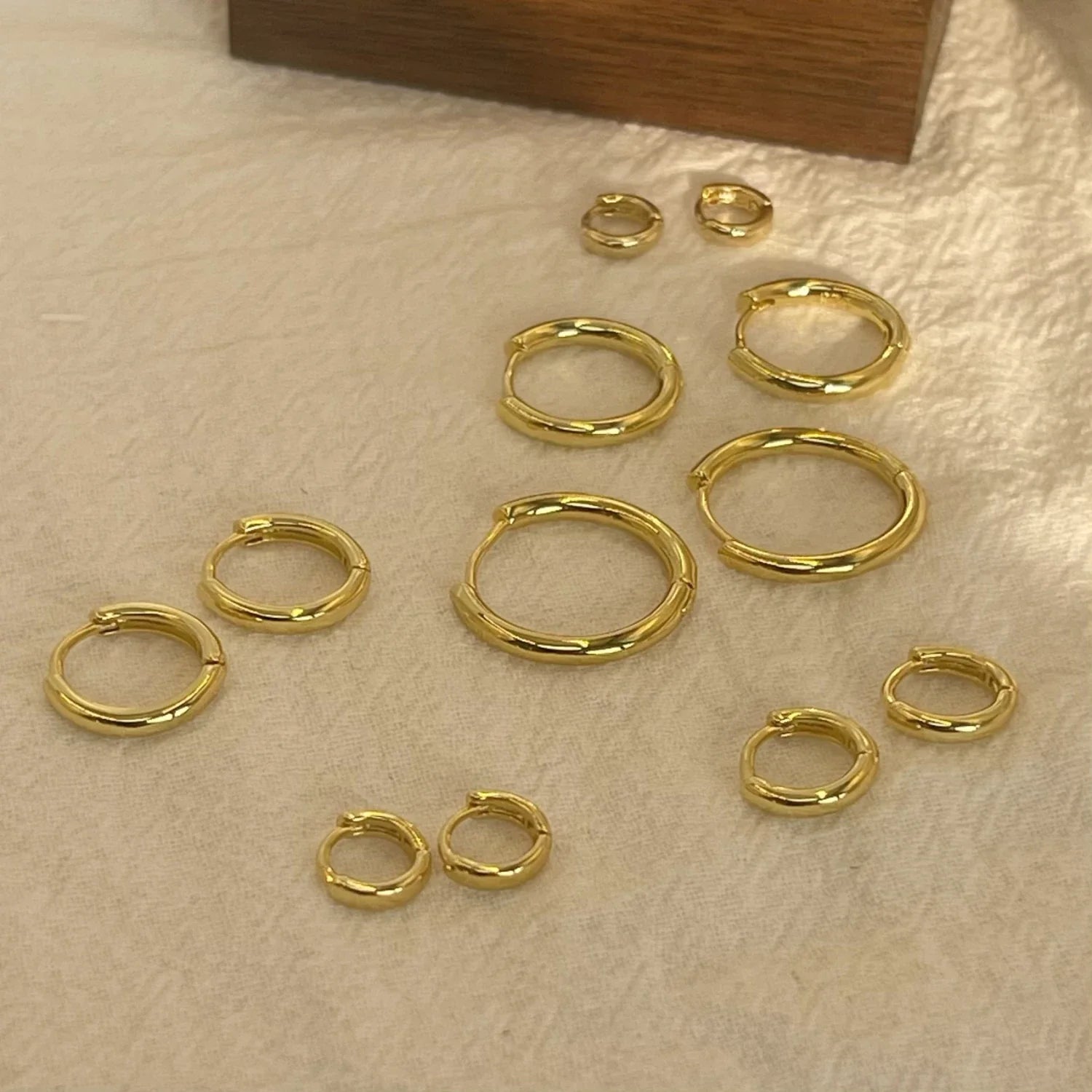 6-15mm Stainless Steel Earring Minimalist Classic Round Gold Color Earring for Women Men Tiny Huggie Hoop Rock  Jewelry Gift Vera Lux