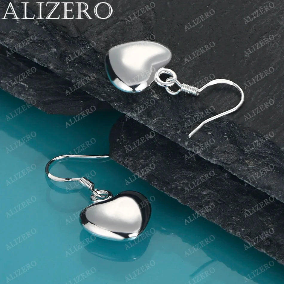 ALIZERO 18K Gold Heart Earrings For Women Wedding Party Gifts Fashion Jewelry Wholesale 925 Sterling Silver Drop Earring Vera Lux