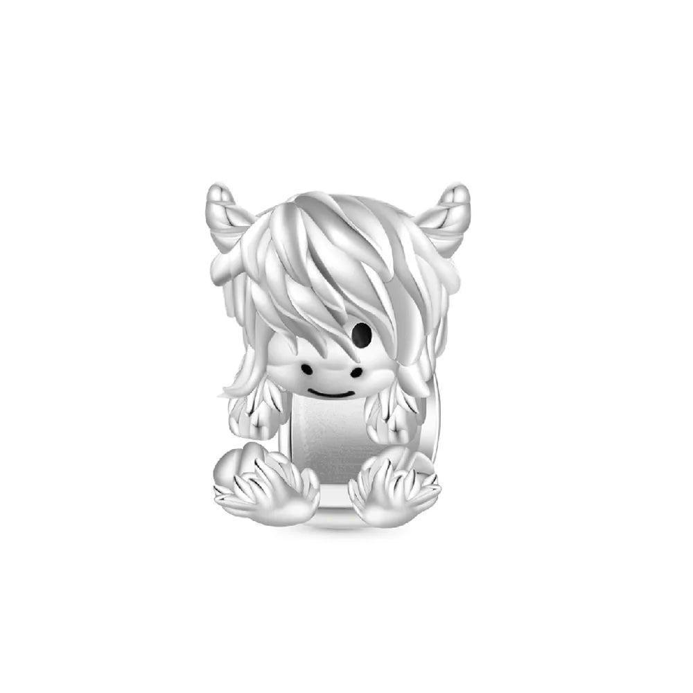 2026 925 Silver Flower, Butterfly, Highland Cow, Motorcycle Pendant Fit European Original Bracelet DIY Jewelry Exquisite Jewelry Vera Lux