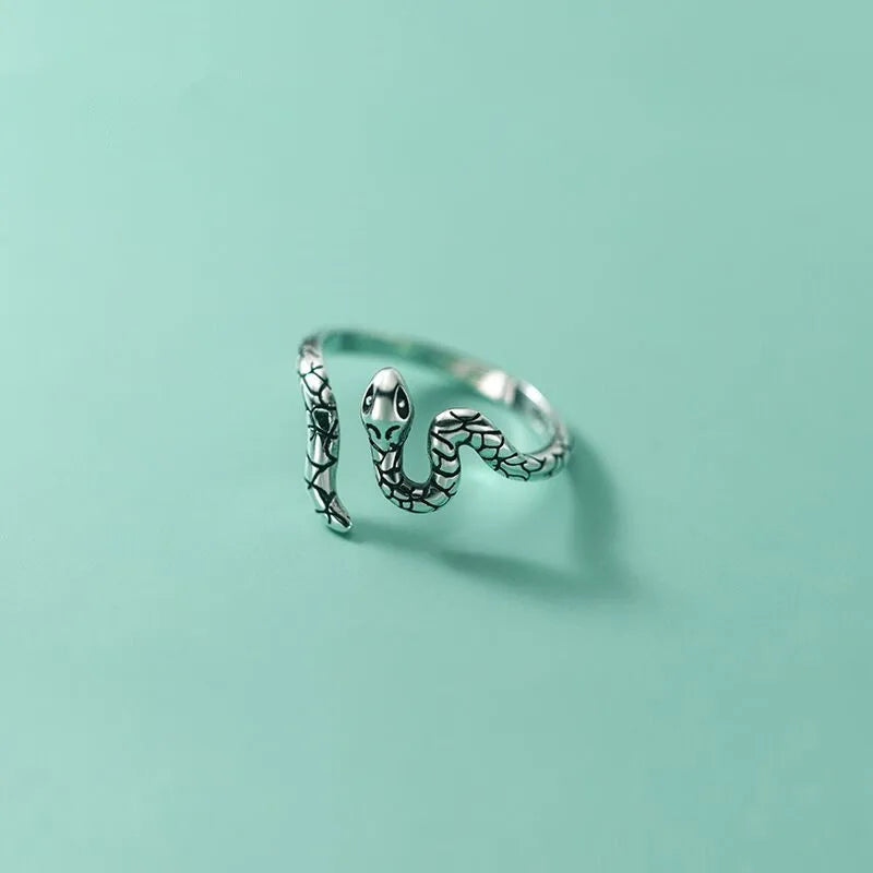 925 Sterling Silver Snake Adjustable Rings For Women Engagement Wedding Jewelry Gift Female   Jewellery Vera Lux