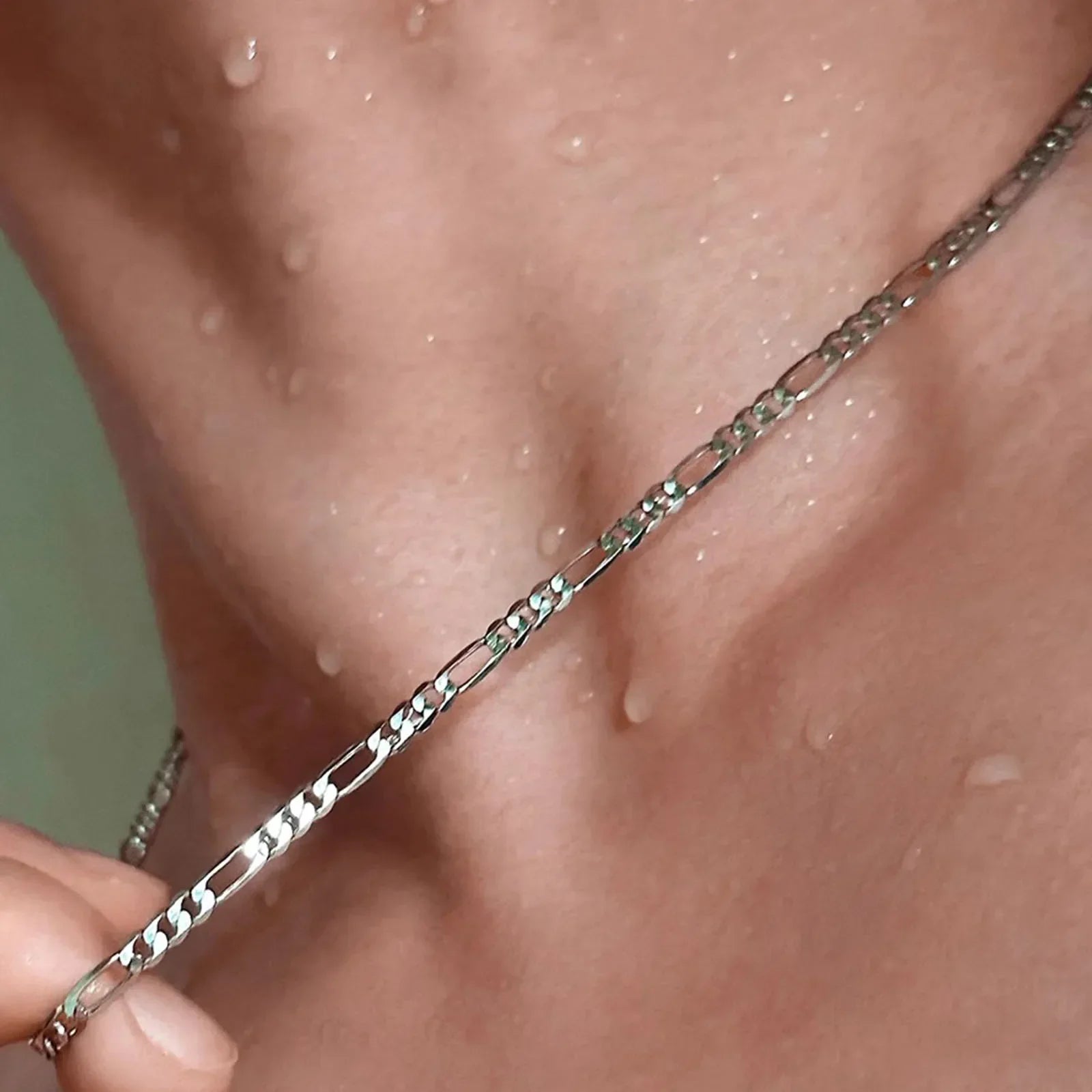 Fine Noble New Arrive 925 Silver 4MM Chain for Men Women Bracelet Necklace Jewelry Set Lady Christma Gifts Charms Wedding Vera Lux