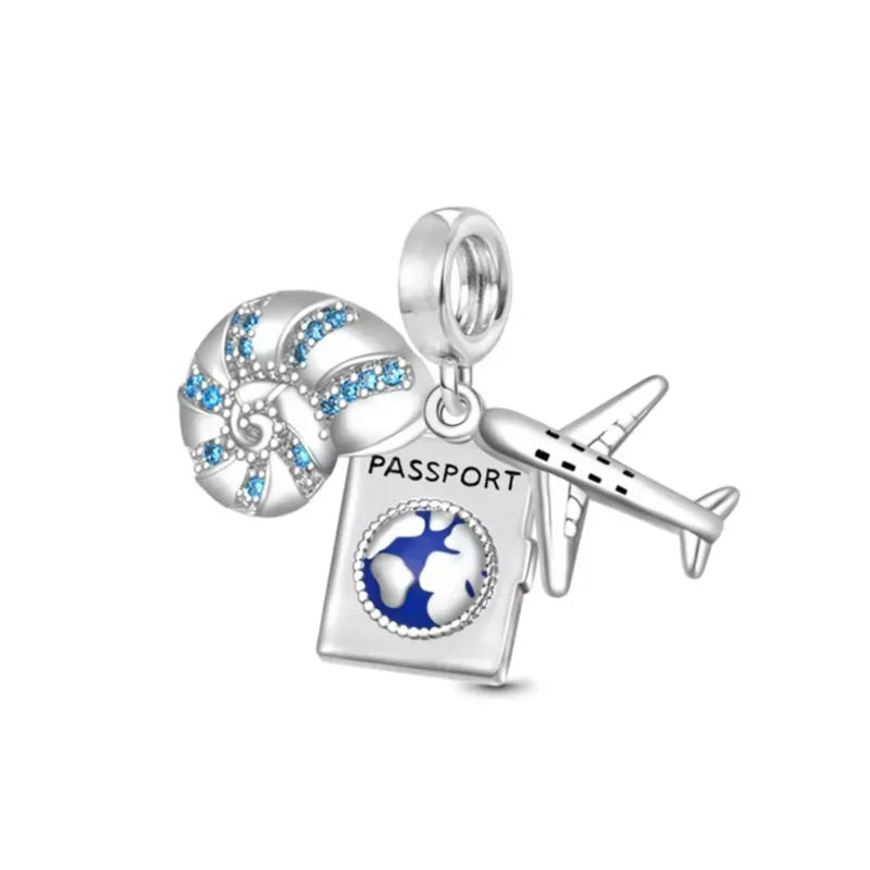 2026 925 Silver Flower, Butterfly, Highland Cow, Motorcycle Pendant Fit European Original Bracelet DIY Jewelry Exquisite Jewelry Vera Lux