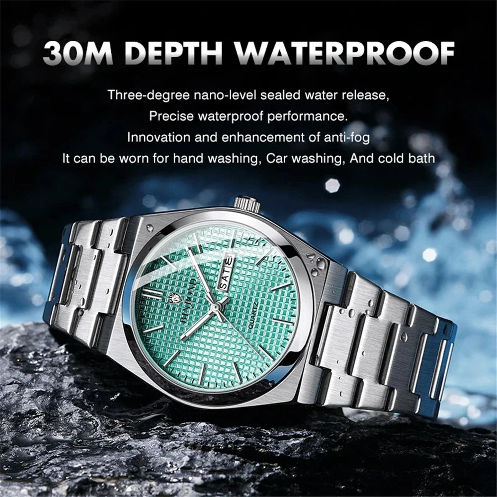 Fashion Quartz Wristwatches New Brand Simple Style Sky Blue Luxury Watch Man Automatic Watches For Men Clock Mens Gifts Reloj Vera Lux