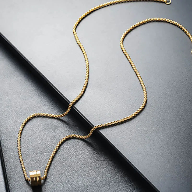 Stainless Steel Personalized Cylindrical Small Waist Necklace Simple And Casual Style Collarbone Chain Versatile Accessories Vera Lux