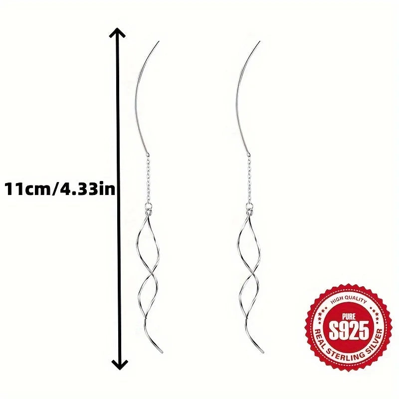 Elegant Crossed Wave S925 Silver Earrings for Women Suitable for Daily Commuting And Various Occasions Gift Essential Vera Lux