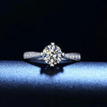 925 Sterling Silver Zircon Adjustable Engagement Rings For Women Wedding Elegant Jewelry Ladies Accessories Gifts Vera Lux