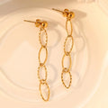 Stainless Steel Earrings Personality Irregular circle Long Fashion Simplicity High-end Sense Dangle Earrings For Women Jewelry Vera Lux