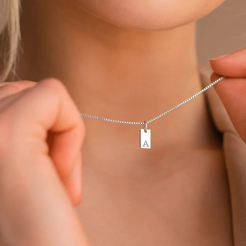 Alphabet Charm Pendant for Necklaces Stainless Steel Jewelry DIY Engraved Lettering Accessories Women's Fashion Jewelry Vera Lux