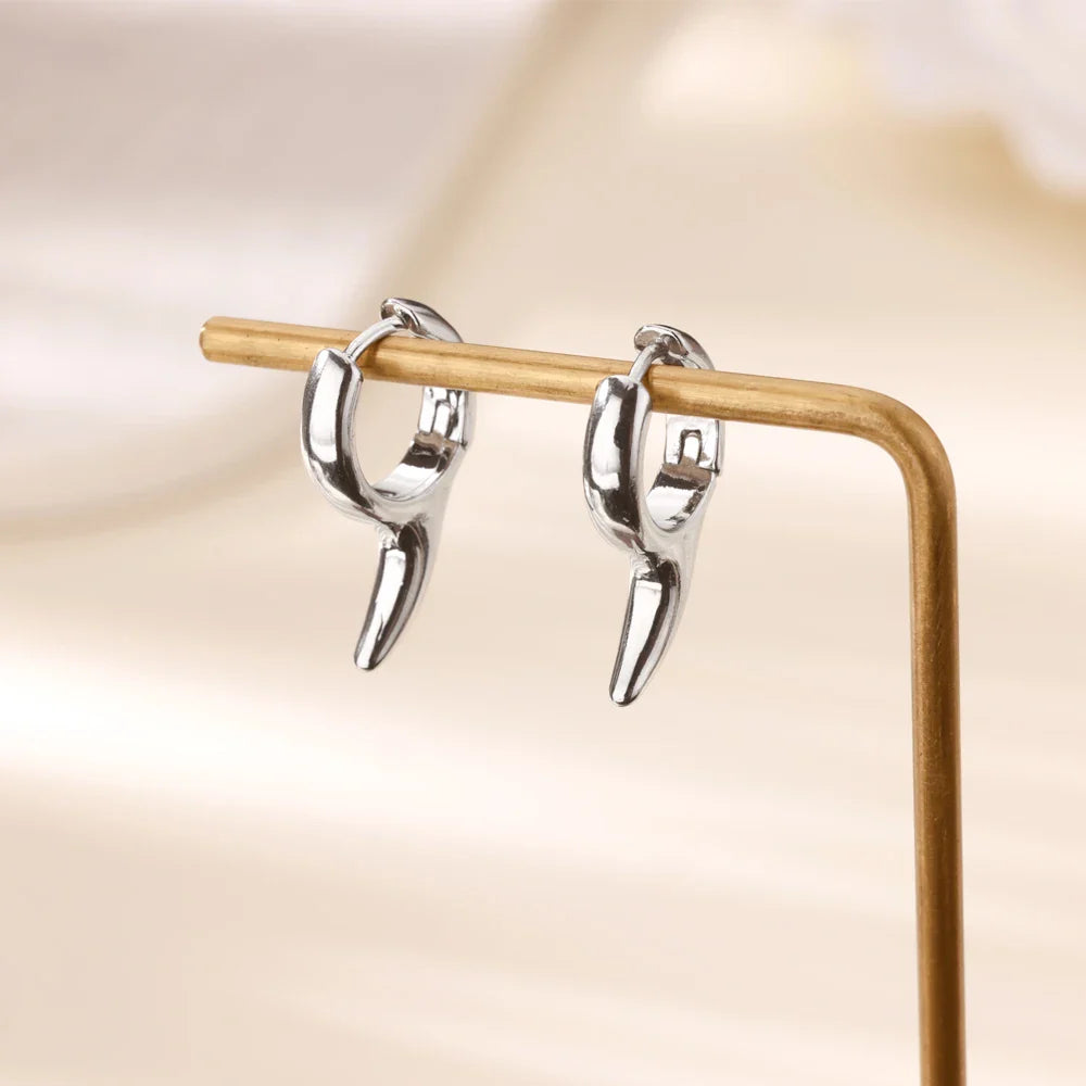Geometric Hook Earrings For Women Stainless Steel Gold Color Jellyfish Dangle Drop Earrings 2025 Trend Piercing Wedding Jewelry Vera Lux