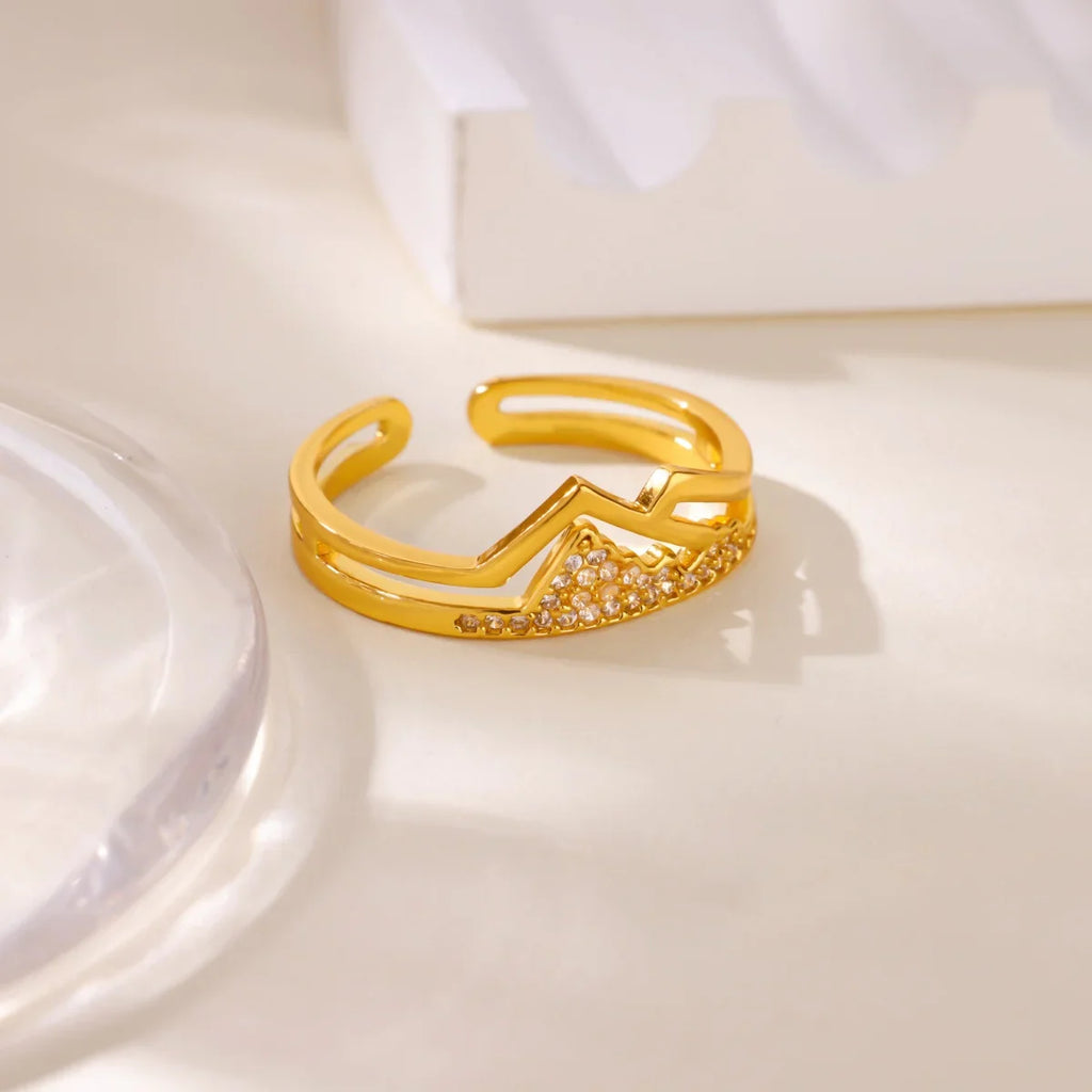 Fashion Pink Heart Zircon Rings for Women Gold Color Stainless Steel Imitation Pearl Ring Elegant Aesthetic Wedding Jewelry Gift Vera Lux