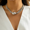 Exaggerated Twisted Chunky Chain Necklace for Women Punk Big Ball Pendant Choker Clavicle Link Grunge Jewelry Steampunk Men New Vera Lux