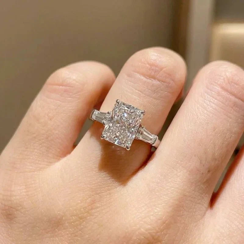 925 Sterling Silver AAA White Cubic Zirconia Finger Rings for Women Wedding Engagement Party Rings Fashion Jewelry Gift Vera Lux