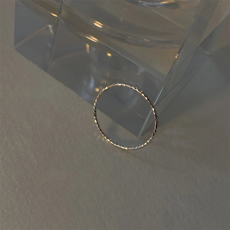 925 Sterling Silver Simple and Versatile Plain Ring Foldable Ring Party Jewelry Accessories For Women and Girls Vera Lux