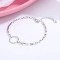 VENTFILLE 925 Sterling Silver Geometric Square Round Bead Bracelet For Women Personality Temperament Simple Hand Jewelry Party Vera Lux