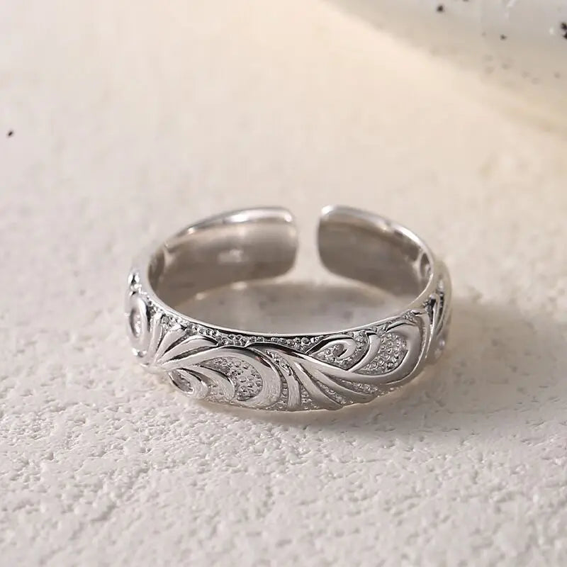 New in 925 Sterling Silver Decorative Pattern Rings For Women Luxury Jewelry Accessories Wholesale Vera Lux