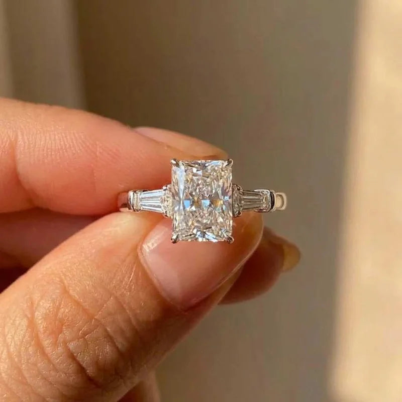 925 Sterling Silver AAA White Cubic Zirconia Finger Rings for Women Wedding Engagement Party Rings Fashion Jewelry Gift Vera Lux