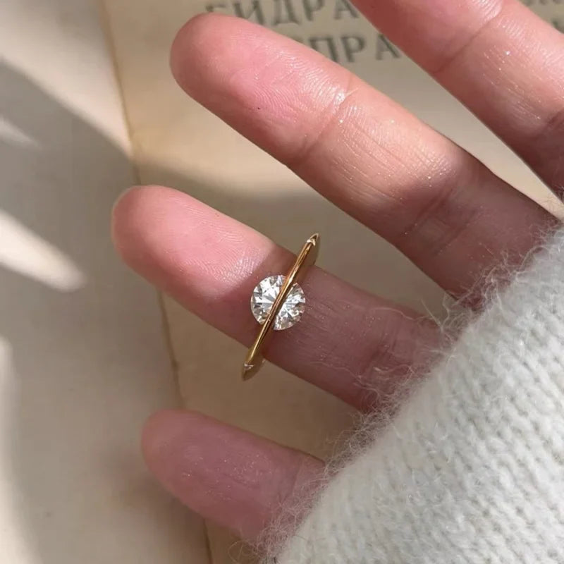 925 Sterling Silver Personalized Planet Around Advanced Zircon Ring For Women Wedding Party Daily High Quality Jewelry Gift Vera Lux