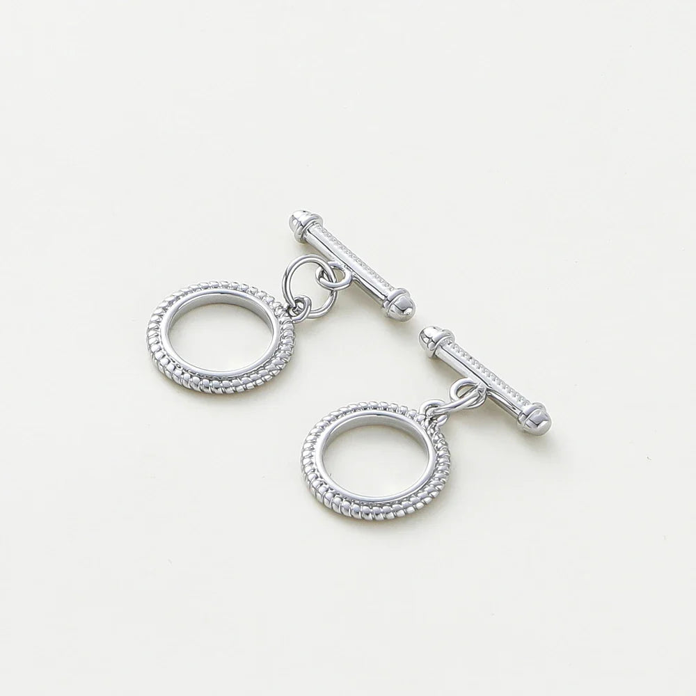 4 Sets 14K/18K Gold Color Plated Brass O Toggle Clasps Connector for DIY Bracelet Necklace Jewelry Making Findings Accessories Vera Lux