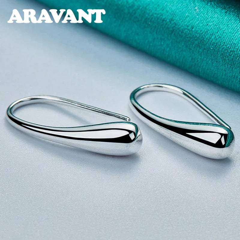 Aravant 925 Sterling Silver Water Drop Shaped Earring For Women Fashion Wedding Jewelry Gifts Vera Lux