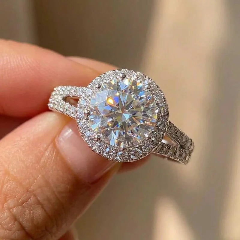 925 Sterling Silver Trendy Women Rings with Brilliant Cubic Zirconia Luxury Engagement Rings Fashion Wedding Party Fine Jewelry Vera Lux