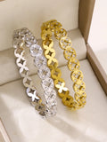 1pieces/set women's wedding jewelry party holiday Valentine's Day gift stainless steel bracelet plated with 18K gold bracelet Vera Lux