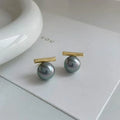 One Character Pearl Personalized Earrings Niche Simple Versatile Earrings Fashionable Temperament High-end Earrings for Women Vera Lux