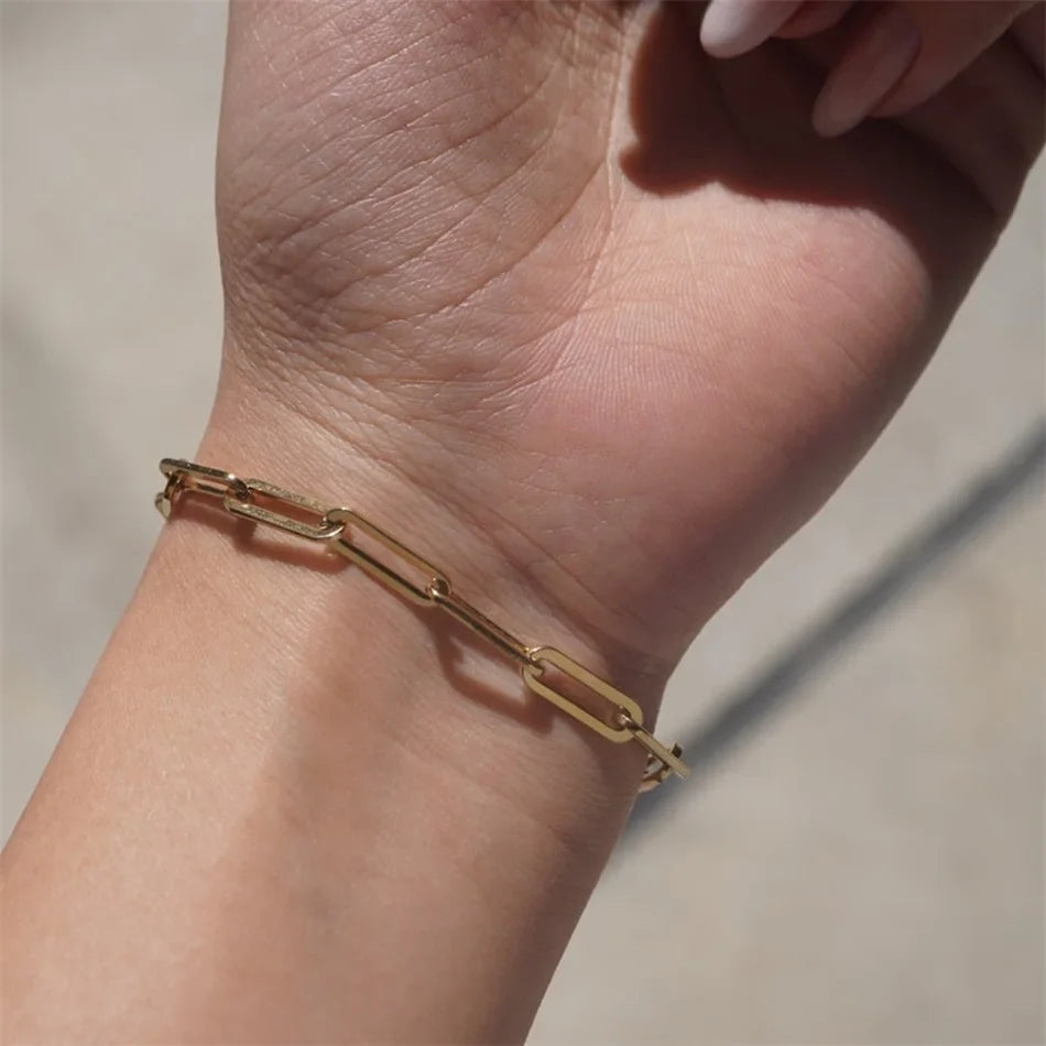 Bracelet for Women Curb Cuban Link Chain Stainless Steel Womens Bracelets Chains Davieslee Jewelry Vera Lux