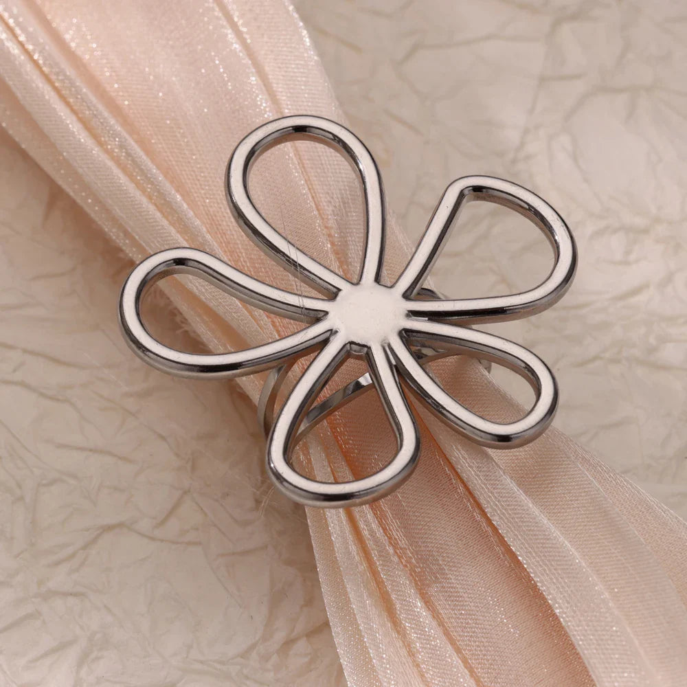 Stainless Steel Hollow Flower Open Rings for Women Trendy Aesthetic Wedding Couple Ring Femme Jewelry Accessories Gift anillos Vera Lux