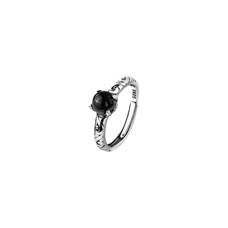 925 Sterling Silver Round Crystal Irregular Adjustable Rings For Women Vintage Jewelry Wholesale Wholesale Jewellery Moneys 925 Vera Lux
