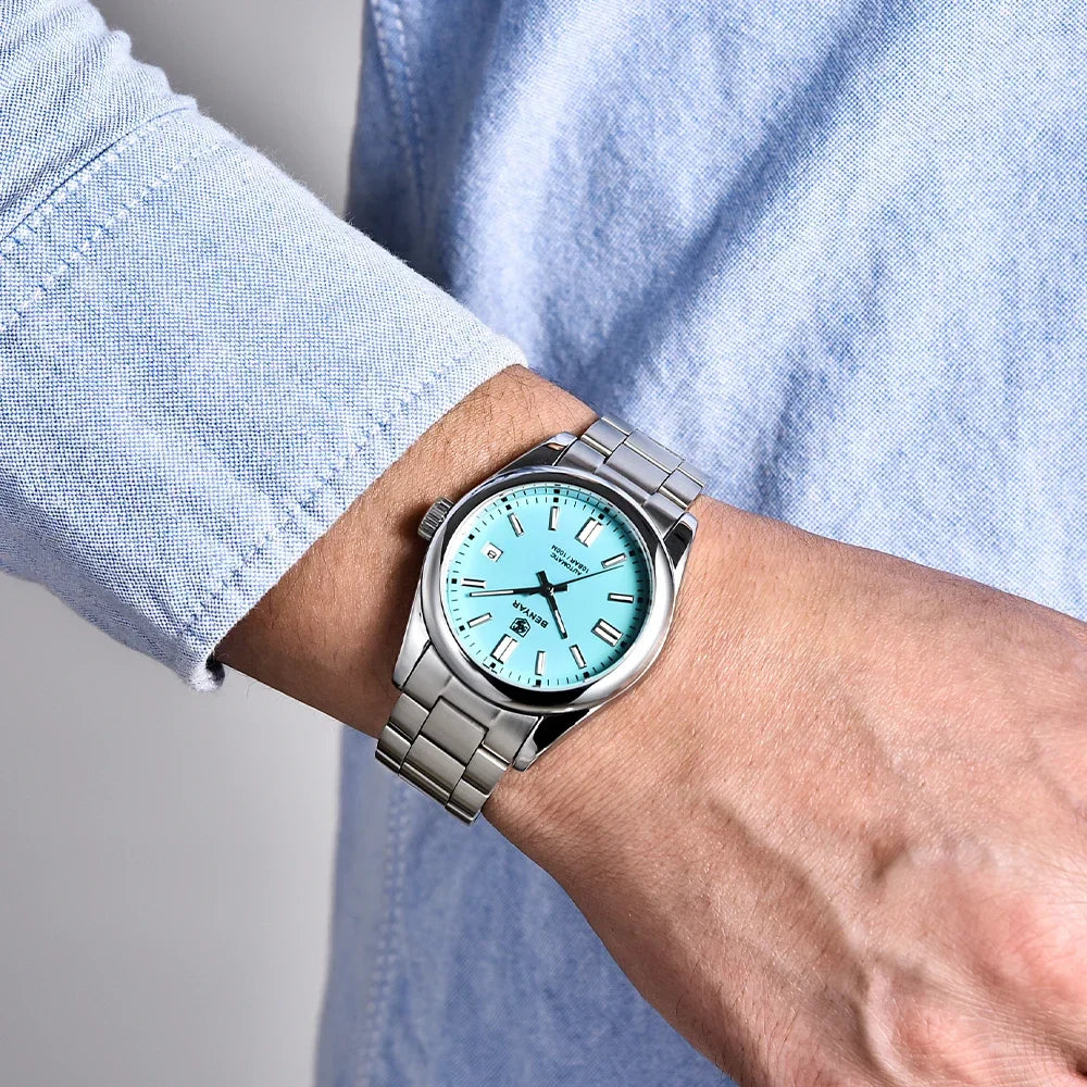New BENYAR Luxury Automatic Watch 10ATM Waterproof Stainless Steel Men Mechanical Wristwatches Sports Diving Watch for Men Vera Lux