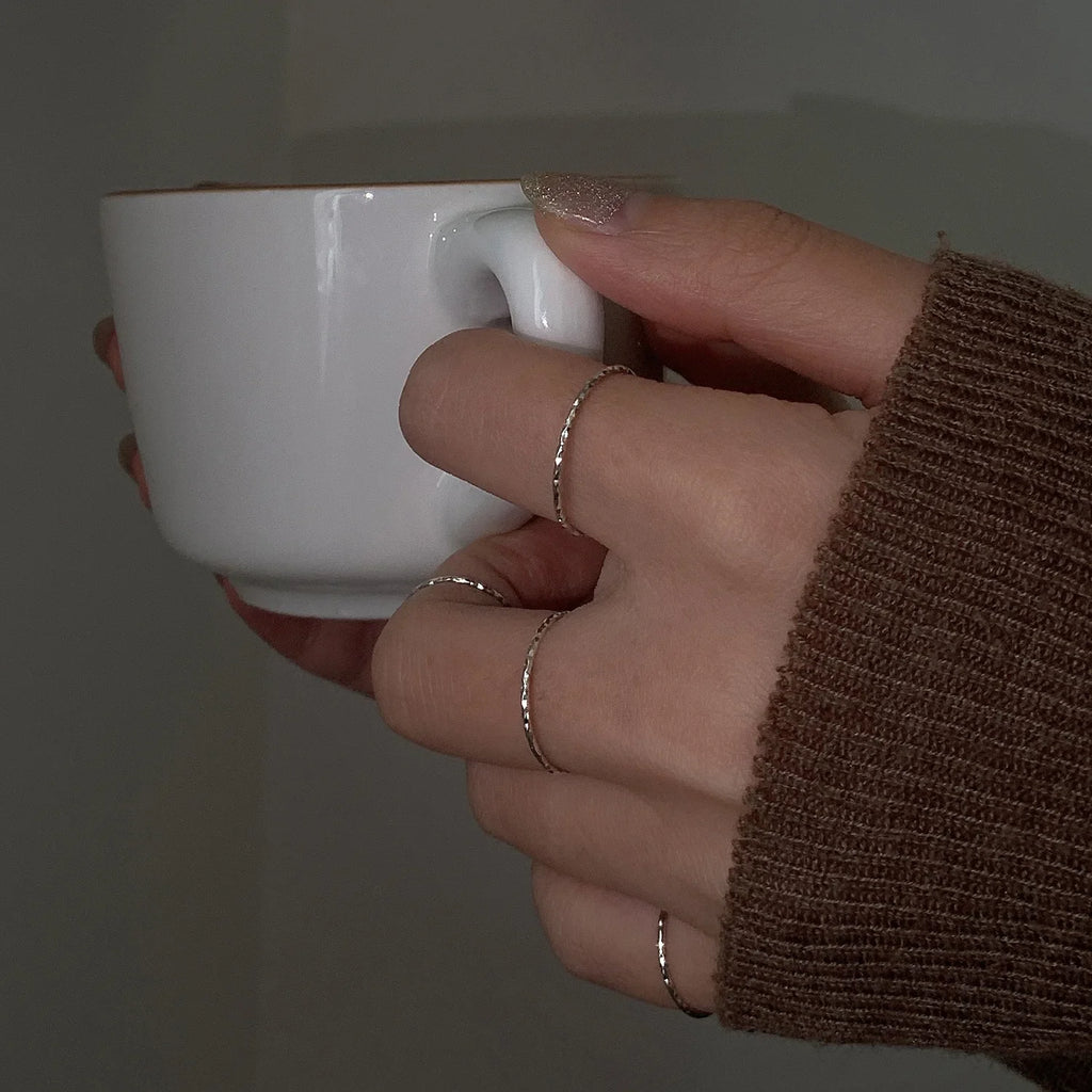 925 Sterling Silver Simple and Versatile Plain Ring Foldable Ring Party Jewelry Accessories For Women and Girls Vera Lux