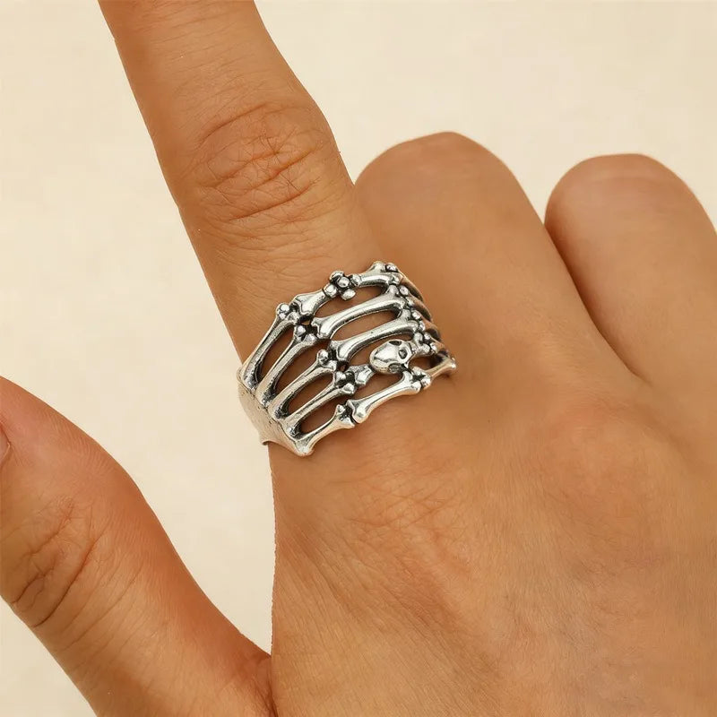Personalized Gothic Skull Pirate Ring for Women, Halloween Dark Horror Fashion Party Opening Ring, Trendy Jewelry Accessories Vera Lux
