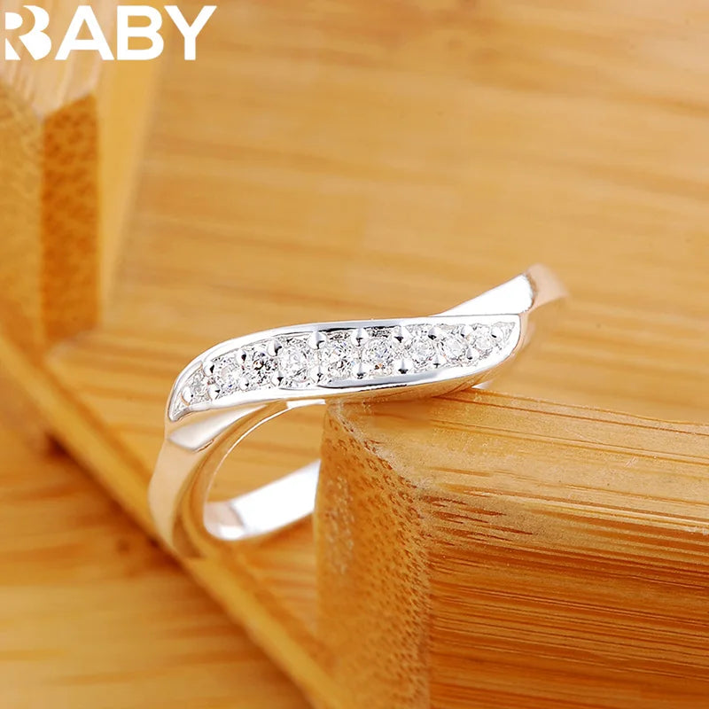 925 Sterling Silver Crystal Diamond Rings for Women Fashion Elegant Wedding Accessories Party Gifts Charms Fine Jewelry Vera Lux
