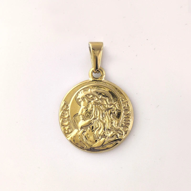 Hip - Hop Christian Father Jesus Christ Pendant Necklace: Saint Stainless Steel Jesus Piece Head Jewelry as a Men's Gift Vera Lux