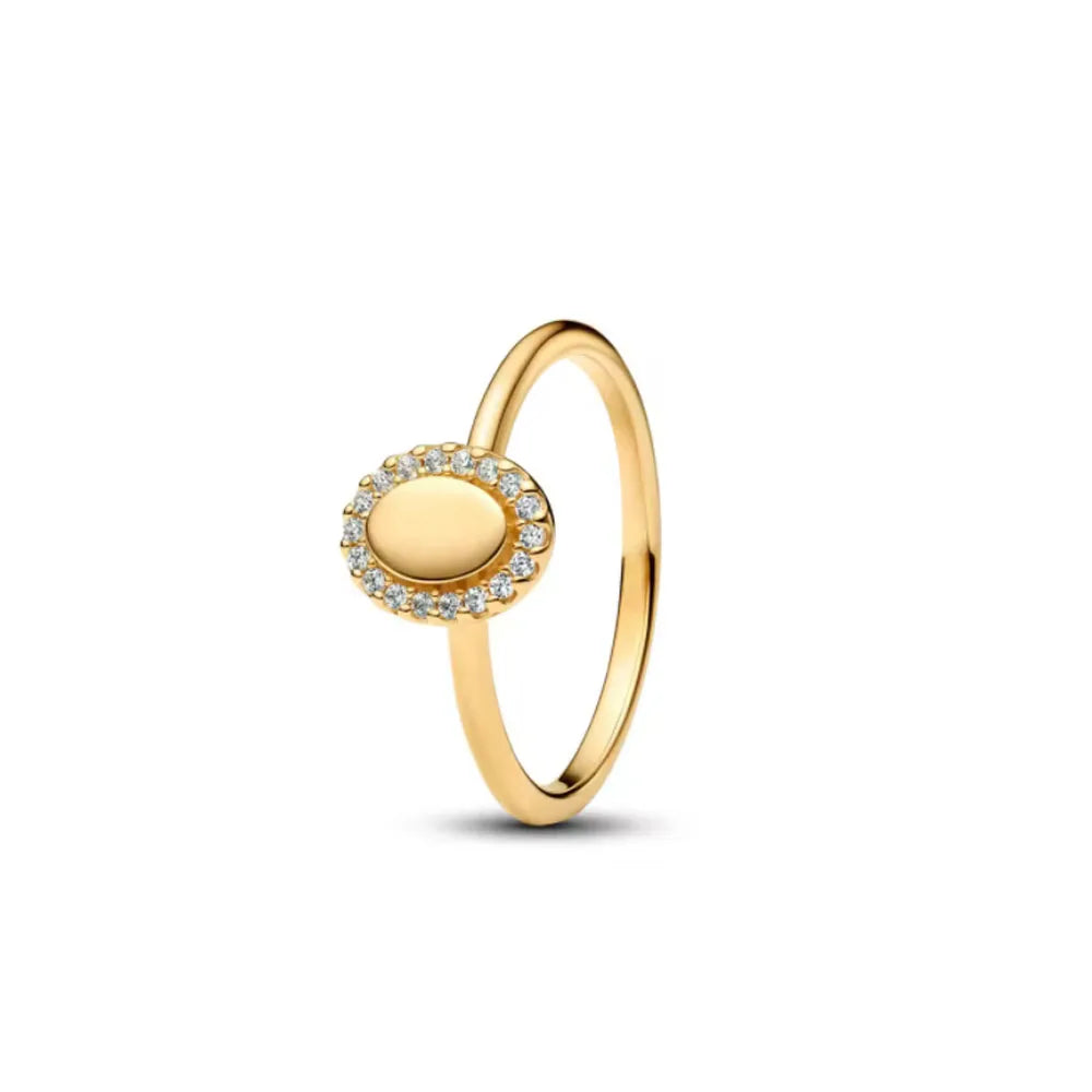 925 Silver Gold Color Heart Stone Rings Ring New Hot Selling Gold Color Rings Suitable For Any Occasion  DIY Birthday Gift Vera Lux