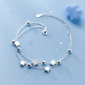 VENTFILLE 925 Stamp Silver Color Star Bracelet Fashion Korean Five-pointed Stars Crystal Double Bracelet Dropshipping Wholesale Vera Lux