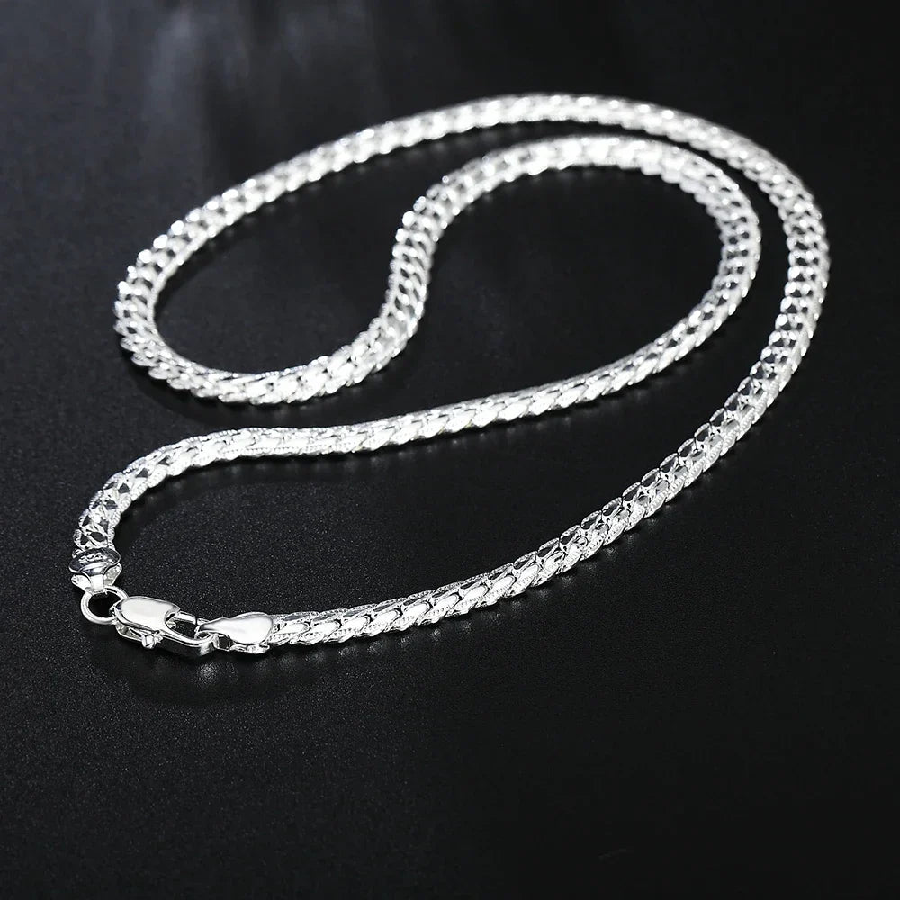 20-60cm 925 sterling Silver luxury brand design noble Necklace Chain For Woman Men Fashion Wedding Engagement Jewelry Vera Lux