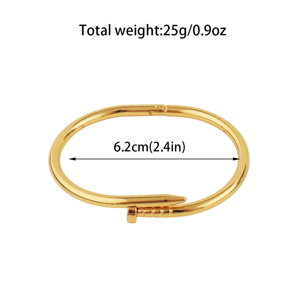 316L stainless steel gold-plated bracelet Fashion Personality Simple Punk Retro Hip-hop High Temperament Bracelet Vera Lux