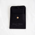 20/50/100Sets Personalized Logo Jewelry Microfiber Snap Bag 8x8cm Button Pouch Insert Luxury 6x6cm Cards Can Debossed Print Name Vera Lux