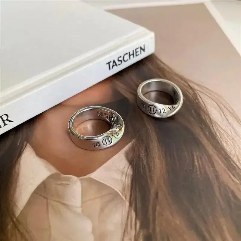 Fashionable Irregular Twist Lucky Number Ring Women's Personalized Party Jewelry Vera Lux