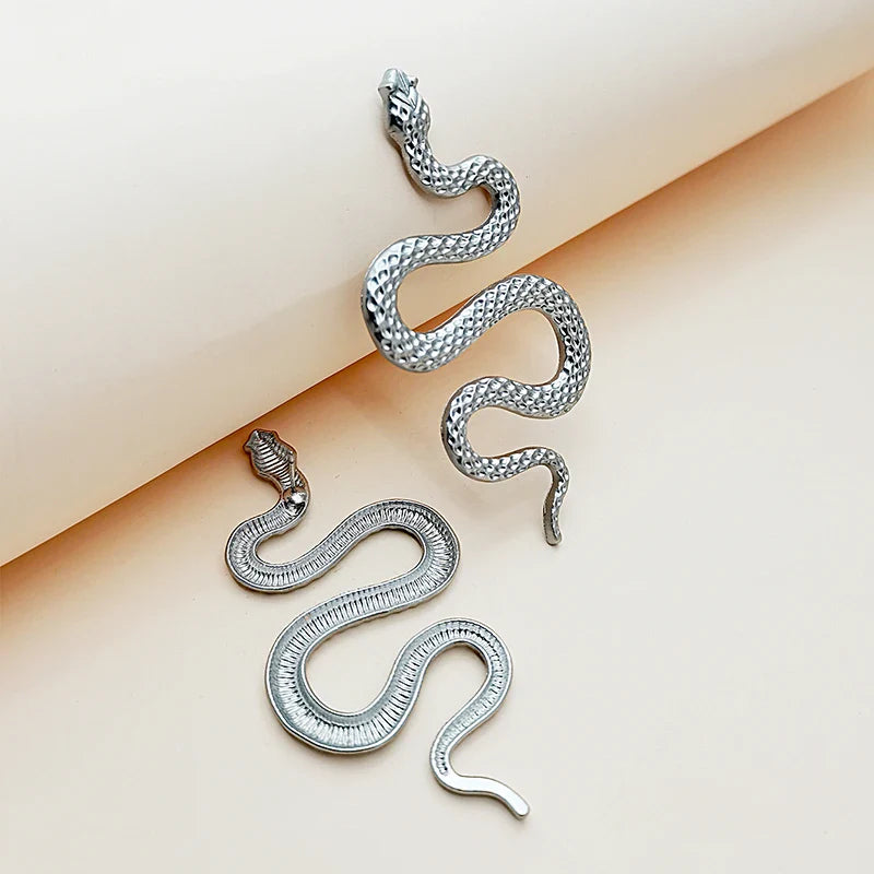 Avant-garde Sexy and Exaggerated Halloween Snake Shaped Earrings for Women Fashion Gothic Personalized Trend Girl Rock Jewelry Vera Lux