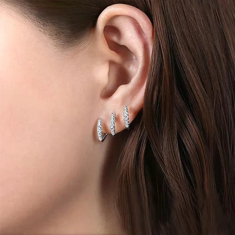 Exquisite Silver Color Claws Stud Earrings with Crystal Modern Design Fashion Versatile Accessories Women Jewelry Vera Lux