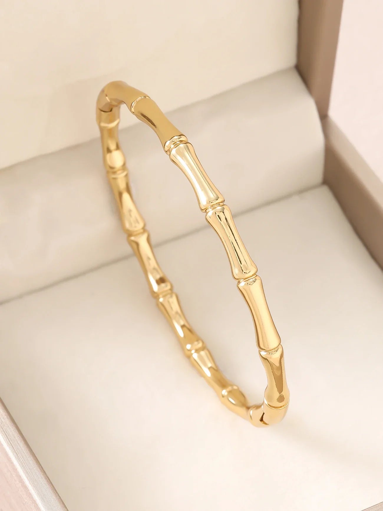 1pc 18K Gold Plated Stainless Steel Stackable Bracelet With Chain And Clover Design, Fashion Style For Women, Suitable For Casua Vera Lux