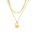 Heart Necklaces For Women Stainless Steel Gold Plated Chain Zircon Heart Pendant Choker Necklace Wedding Boho Jewelry Gift Femme Vera Lux