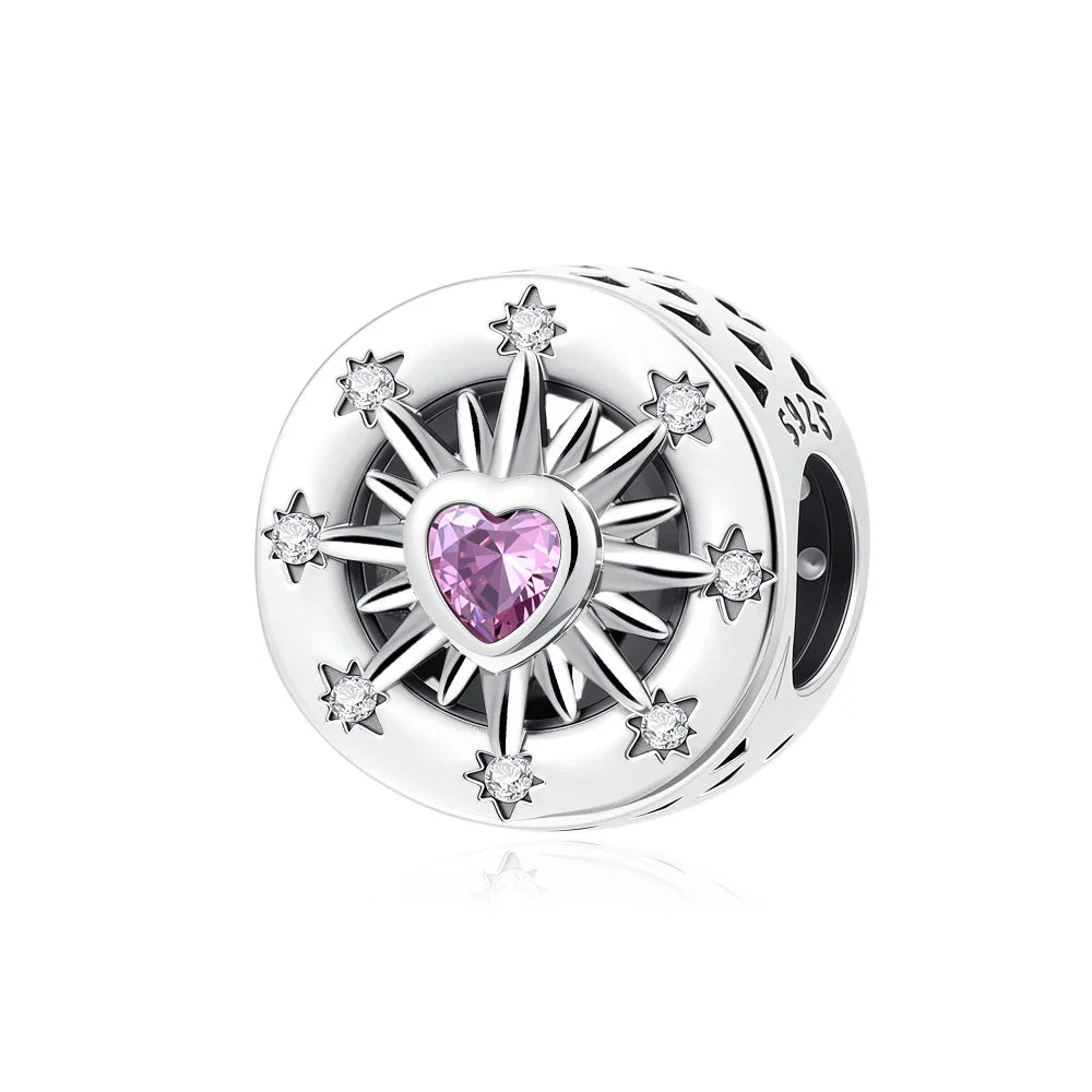 2026 Spring Pink Series Ballon Butterfly Flower Pendant Fit S925 European 925 Sterling Silver Bracelet Bangles Necklace Vera Lux