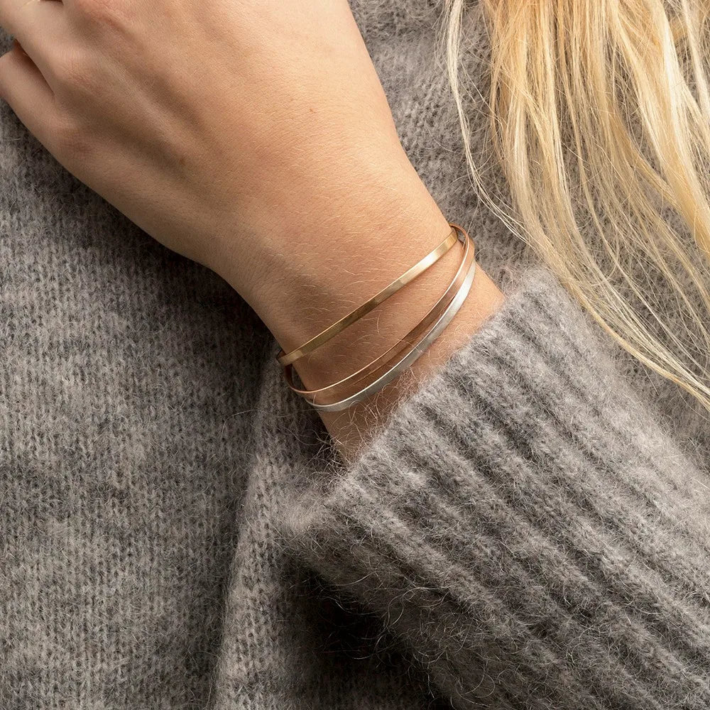 SUNIBI 4mm 6mm Stainless Steel Cuff Gold Color Bracelet Bangle for Women Jewelry Gifts Wholesale Dropshipping Vera Lux