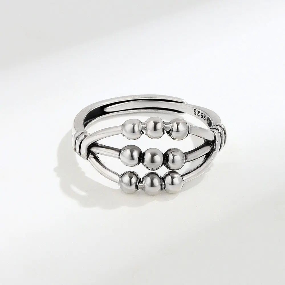 SMJEL Anti Stress Anxiety Ring Fidget Spinner Rings Adjustable for Women Rotating Freely Spinning Accessories Jewelry Gifts Vera Lux
