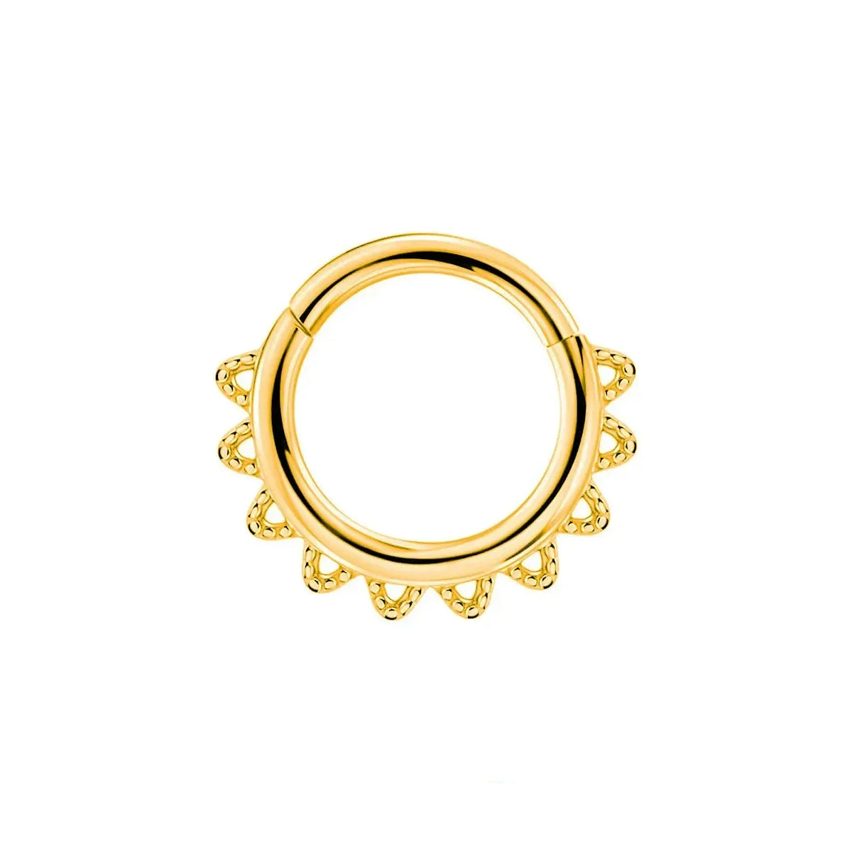 16G Vine Septum Nose Ring Piercing Hinged Clicker 316L Stainless Steel Daith Clicker Helix Cartilage Earring Chain BodyJewelry Vera Lux